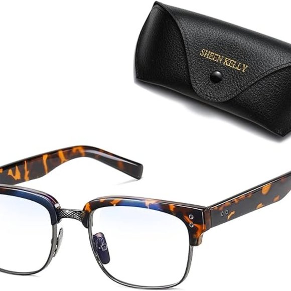 SHEEN KELLY Vintage Square Anti Blue Light Glasses - Picture 7 of 7